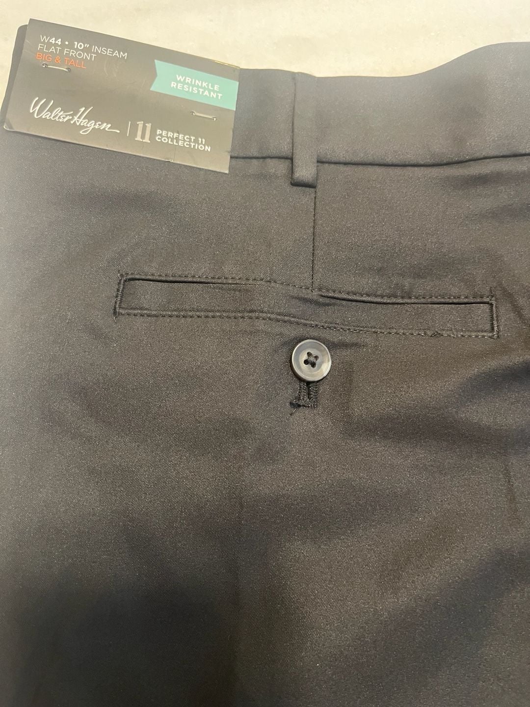 Walter Hagen Perfect 11 Shorts Size 44 Black Golf Flat Front 7