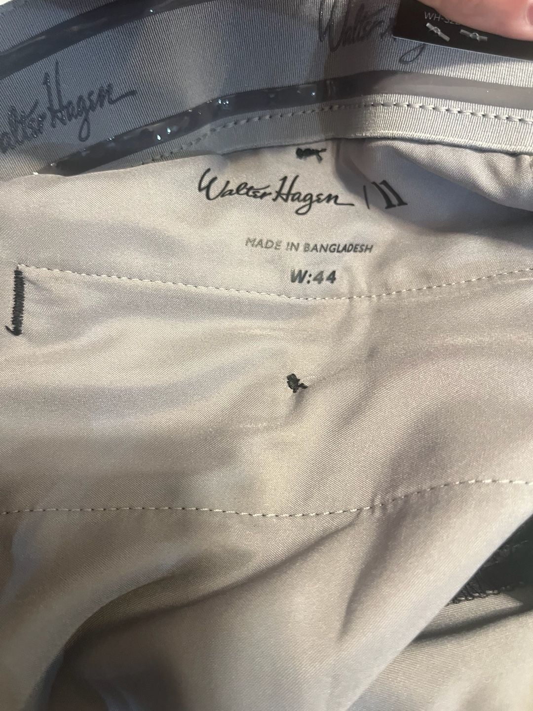 Walter Hagen Perfect 11 Shorts Size 44 Black Golf Flat Front 14