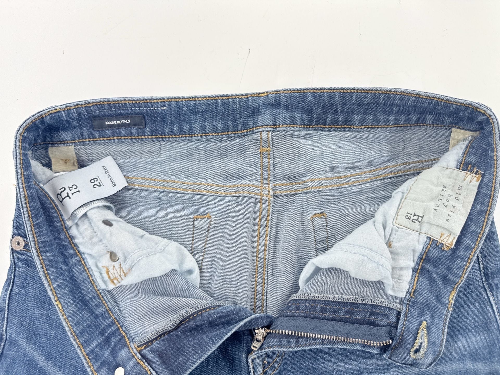 R13 Jeans Bootcut Size 30 Blue Denim 3