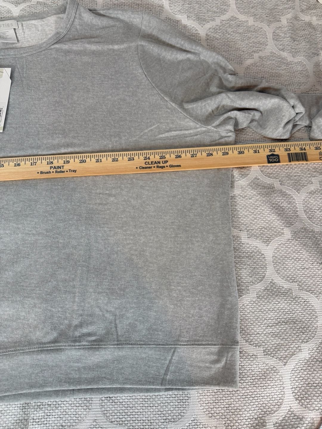 Softies Dream Jersey Crew Neck/Jogger Lounge Set 4X/5X Heather Grey 11