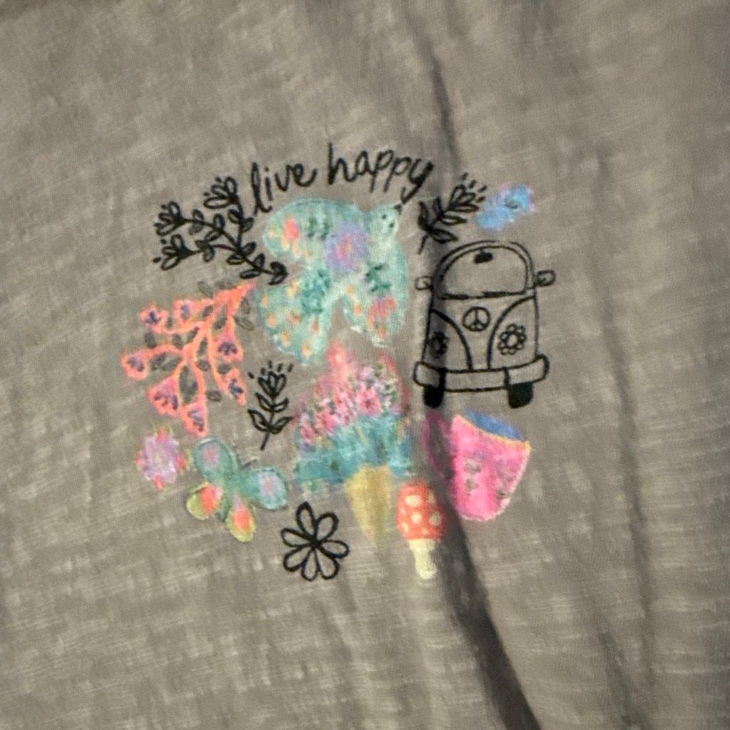 Natural Life Long Sleeve T-Shirt Grey Live Happy Size M 3