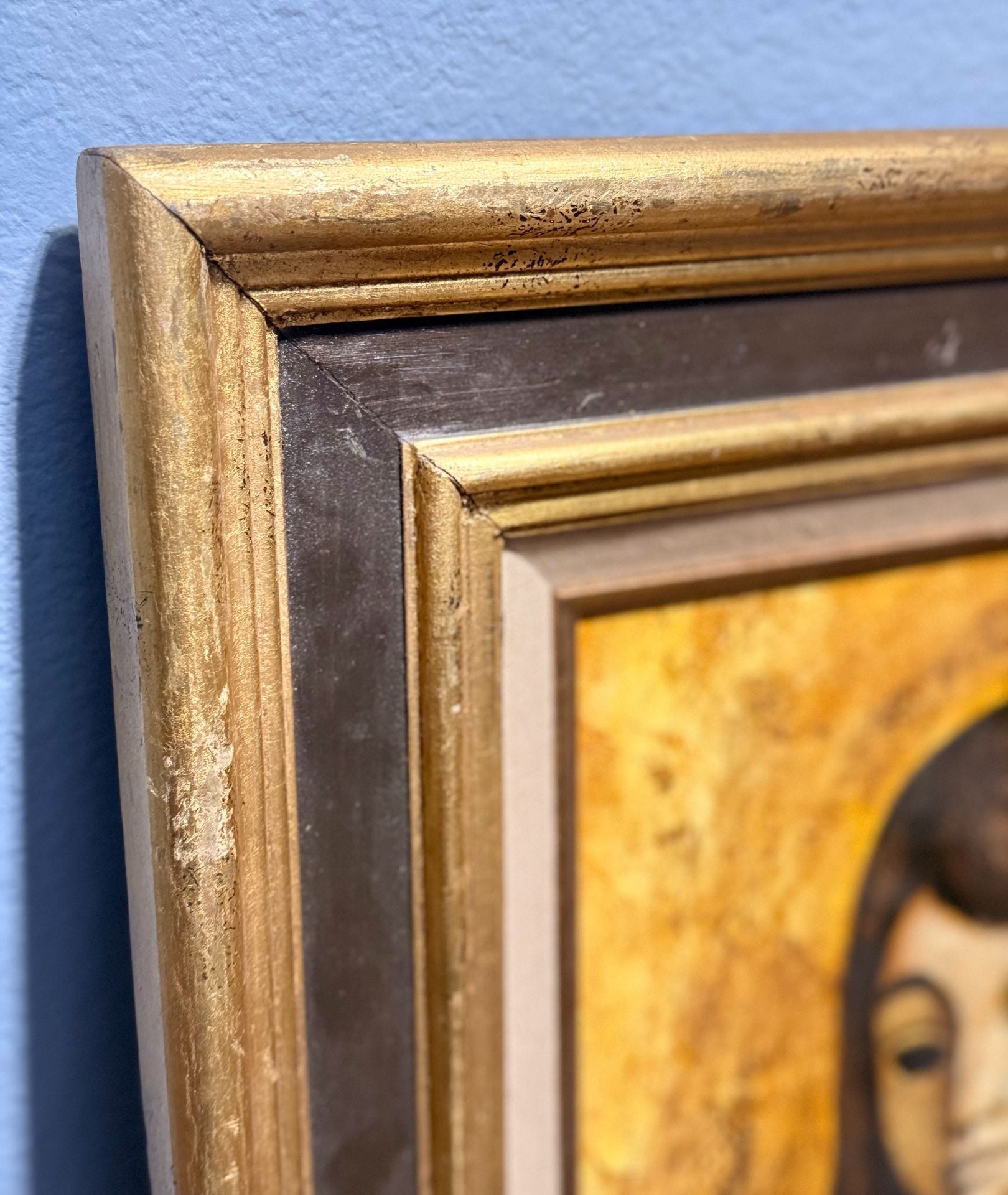Vintage Original Kaplan Mid Century Modern Girl Painting Framed Art (With COA) 13