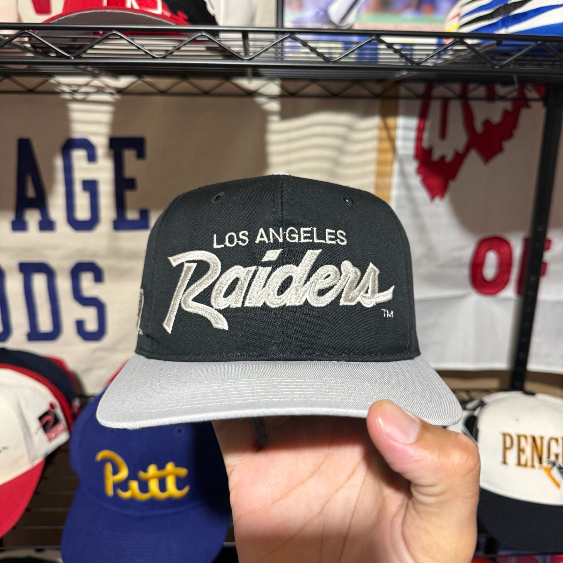 Vintage Sports Specialties Los Angeles Raiders Script Snapback 2