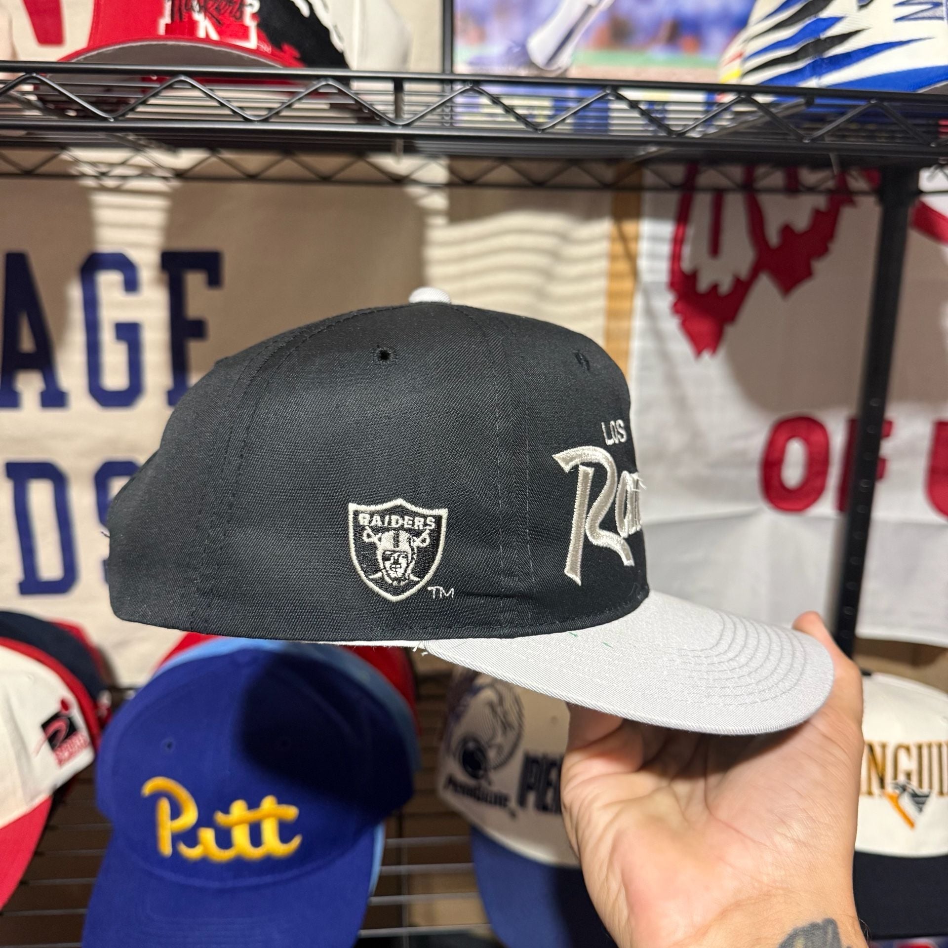 Vintage Sports Specialties Los Angeles Raiders Script Snapback 3