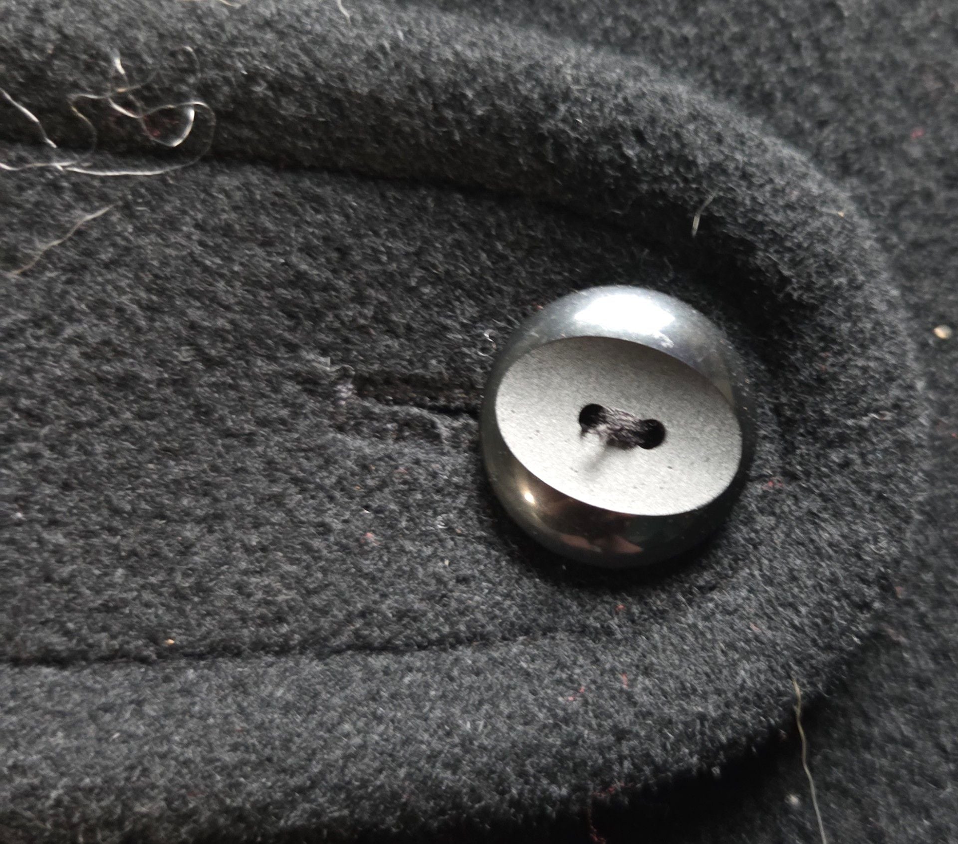 Larry Levine Wool Coat Size 8 Black Merino Long jacket. 3