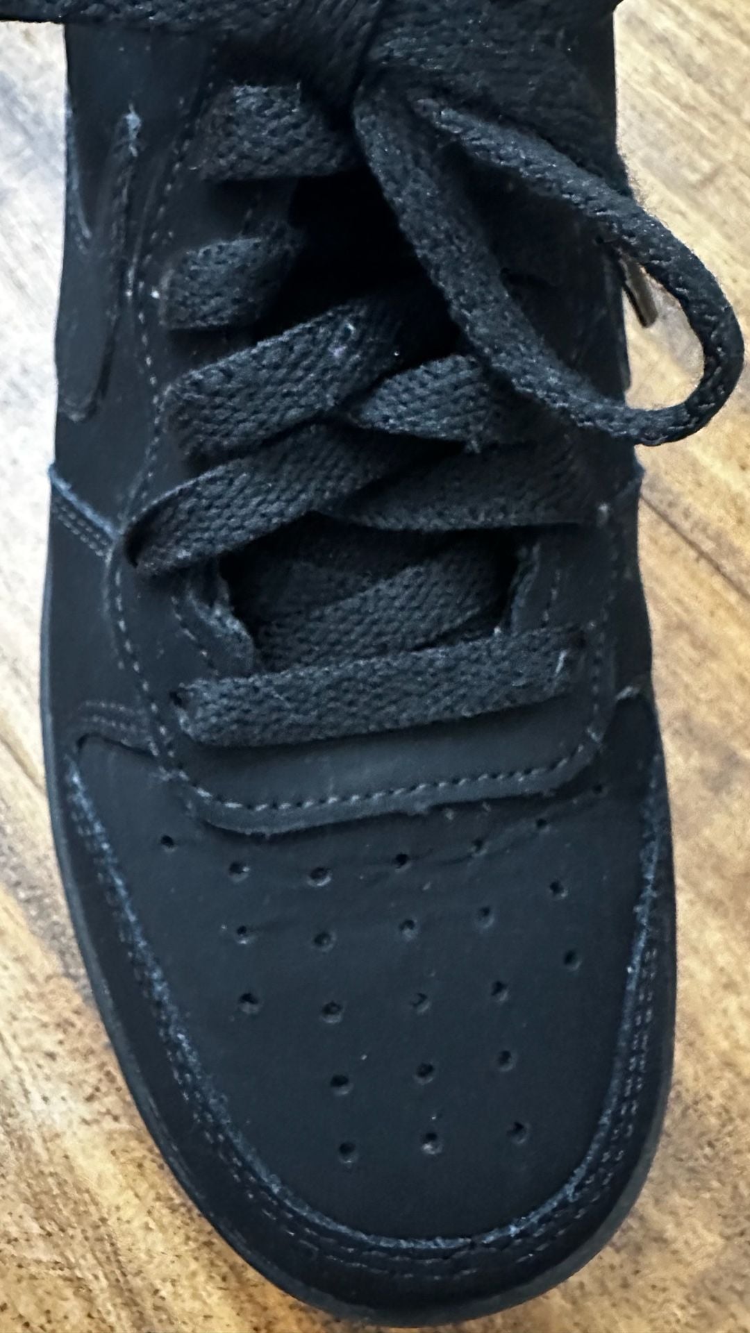 Nike Ebernon Mid Size 4Y Triple Black Sneakers 3