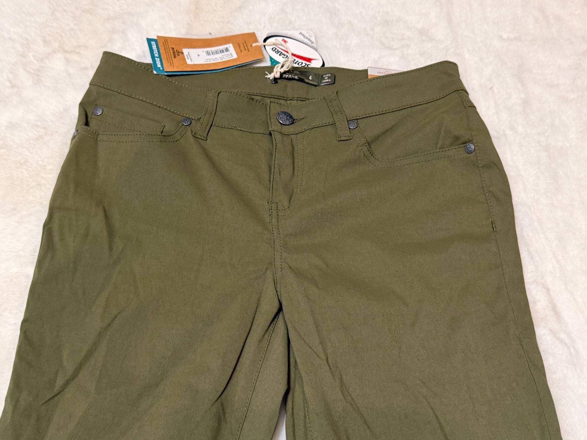Prana Briann Pant Tall Inseam Size 4 Cargo Green Stretch Zion 3