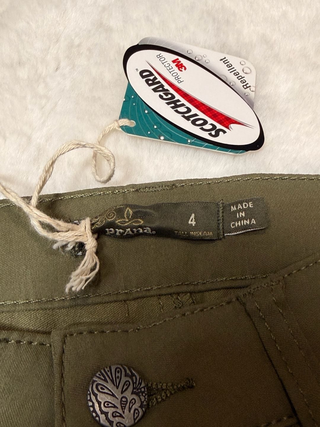 Prana Briann Pant Tall Inseam Size 4 Cargo Green Stretch Zion 6