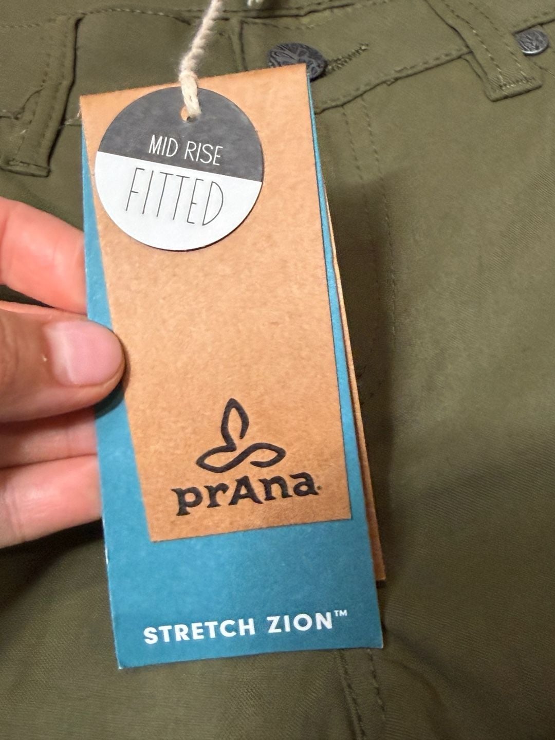 Prana Briann Pant Tall Inseam Size 4 Cargo Green Stretch Zion 8