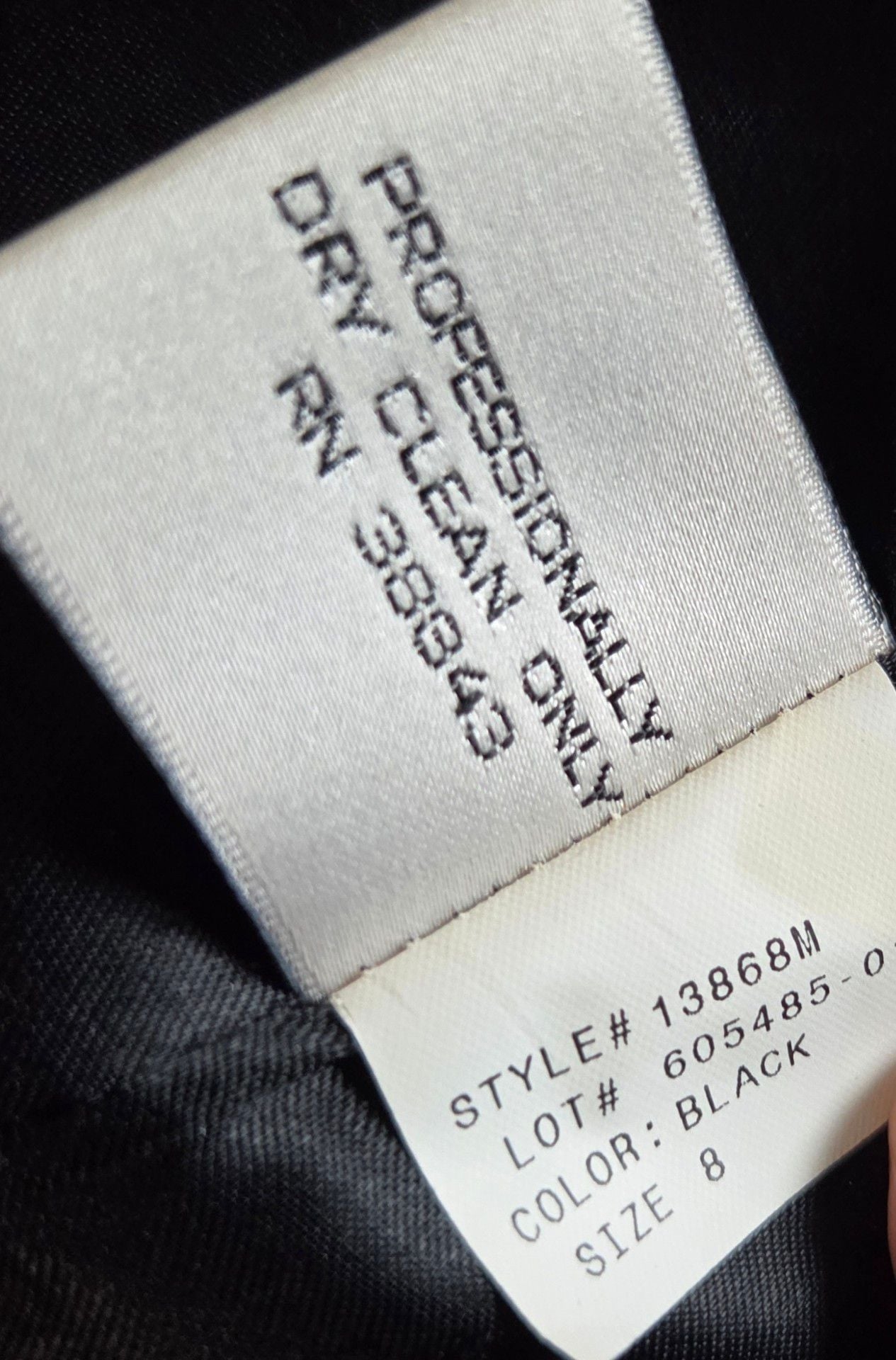 Larry Levine Wool Coat Size 8 Black Merino Long jacket. 7