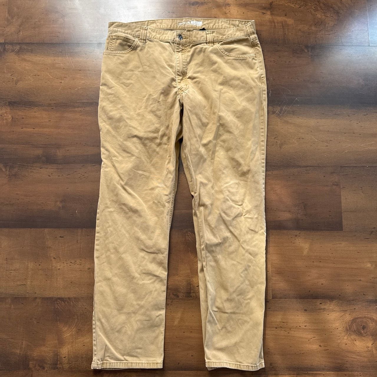 Carhartt Canvas Utility Pants Tan Size 34x30 4