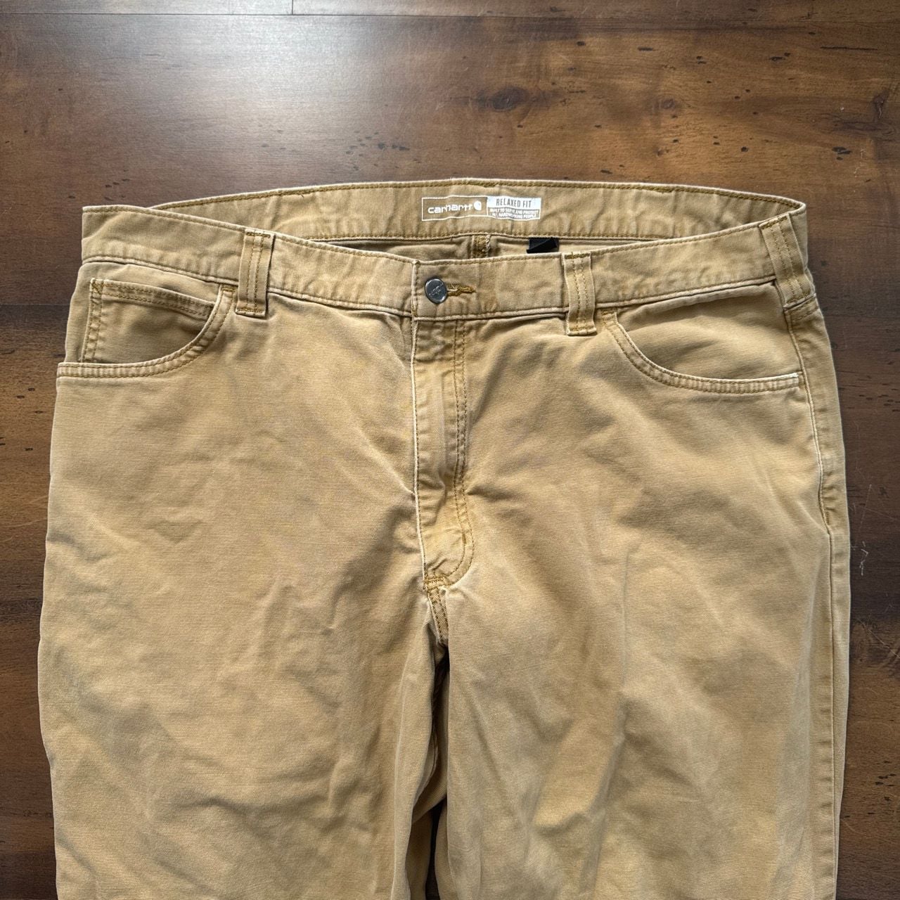 Carhartt Canvas Utility Pants Tan Size 34x30 5