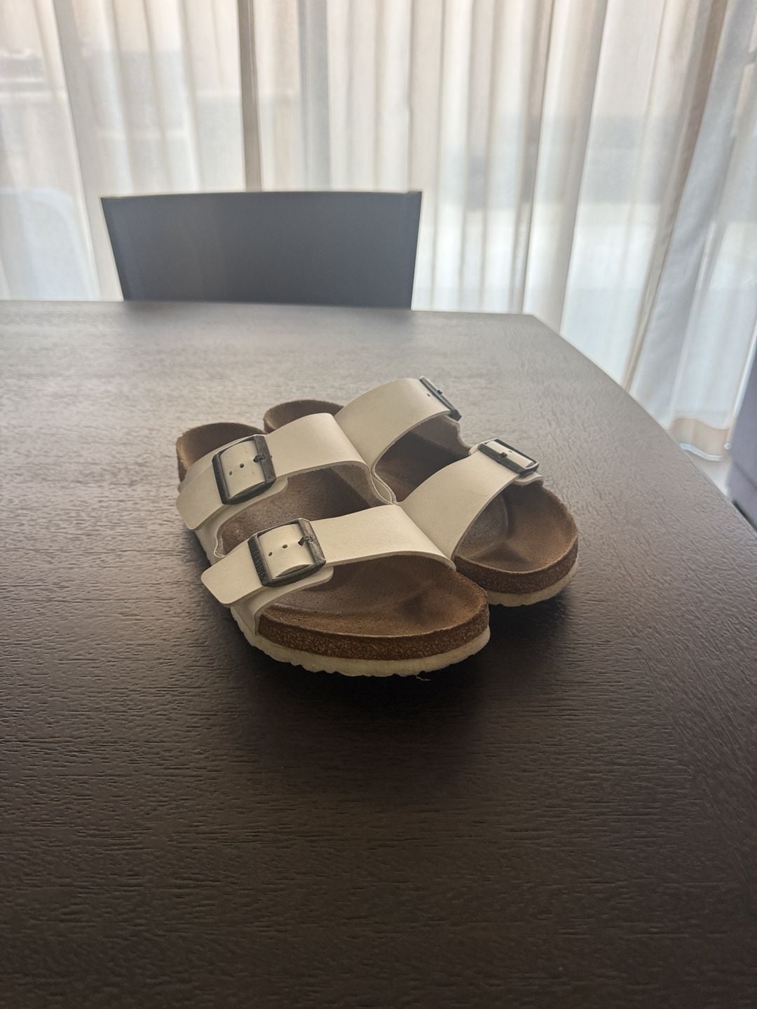 Birkenstock Arizona Sandals White Leather 6