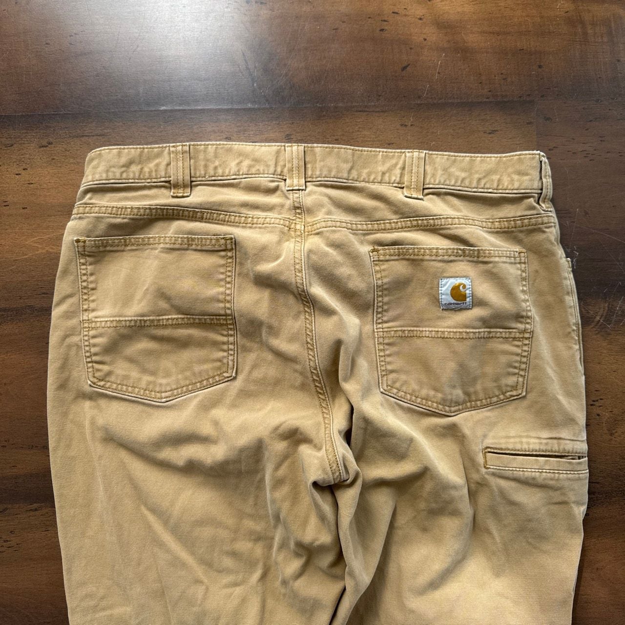 Carhartt Canvas Utility Work Pants Tan Size 34x30 3