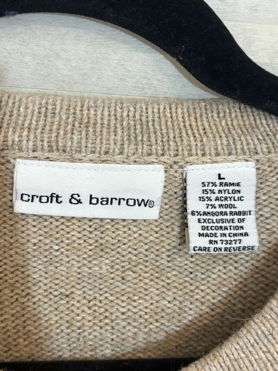 Croft & Barrow Fall Autumn Patchwork Cardigan Sweater Size L 3