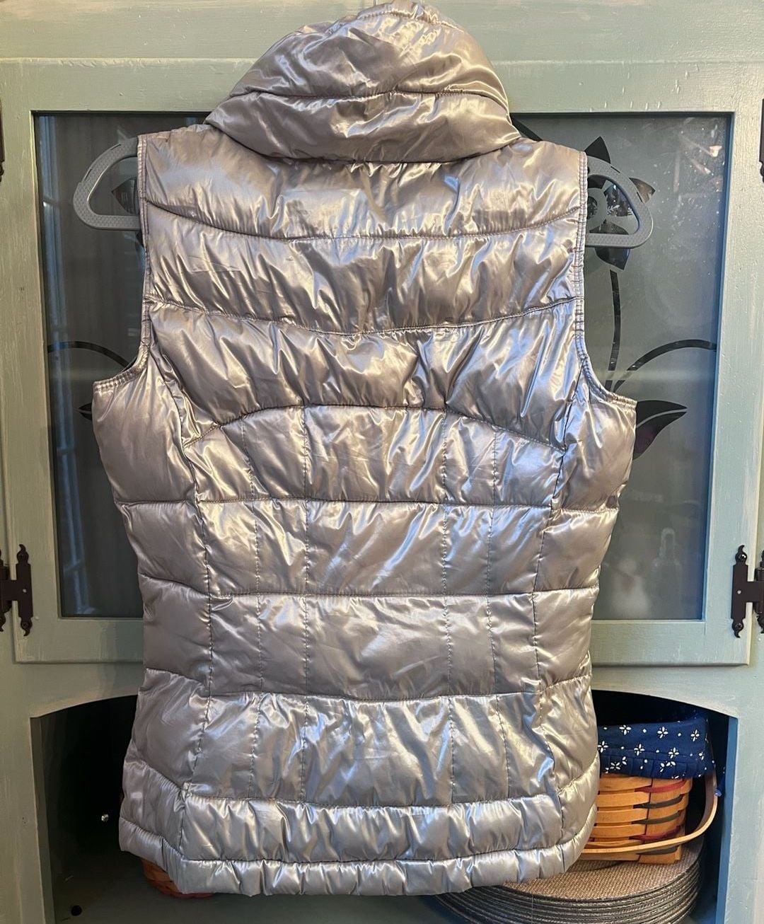 Calvin Klein Puffer Vest Size XS Metallic Gold Full Zip 5