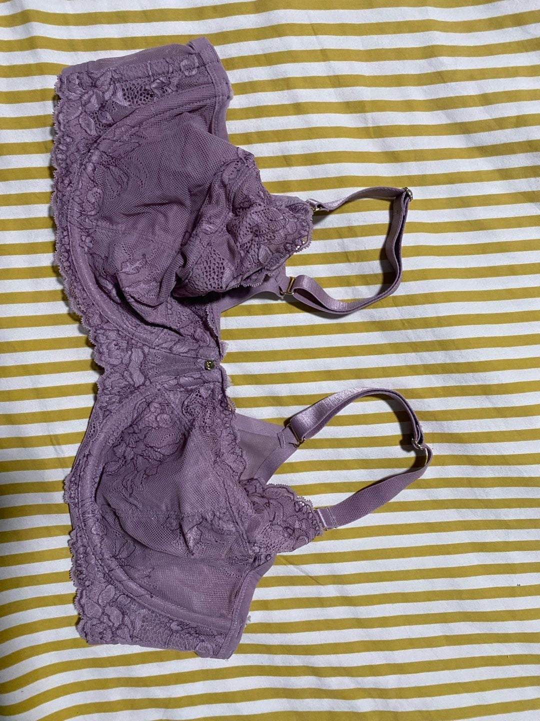 Cacique Bra Size 40DD Purple Lace Underwire 2