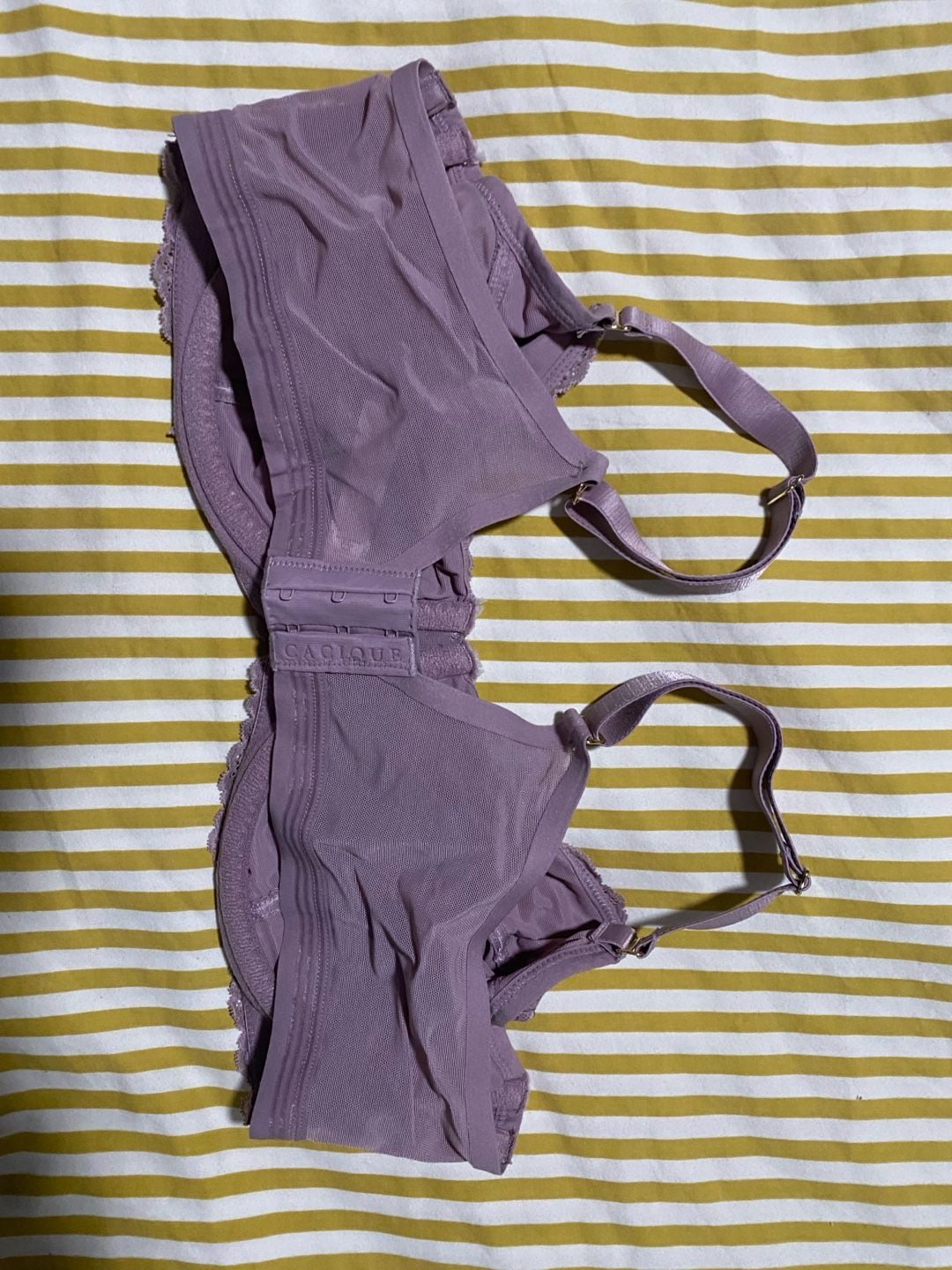 Cacique Bra Size 40DD Purple Lace Underwire 3