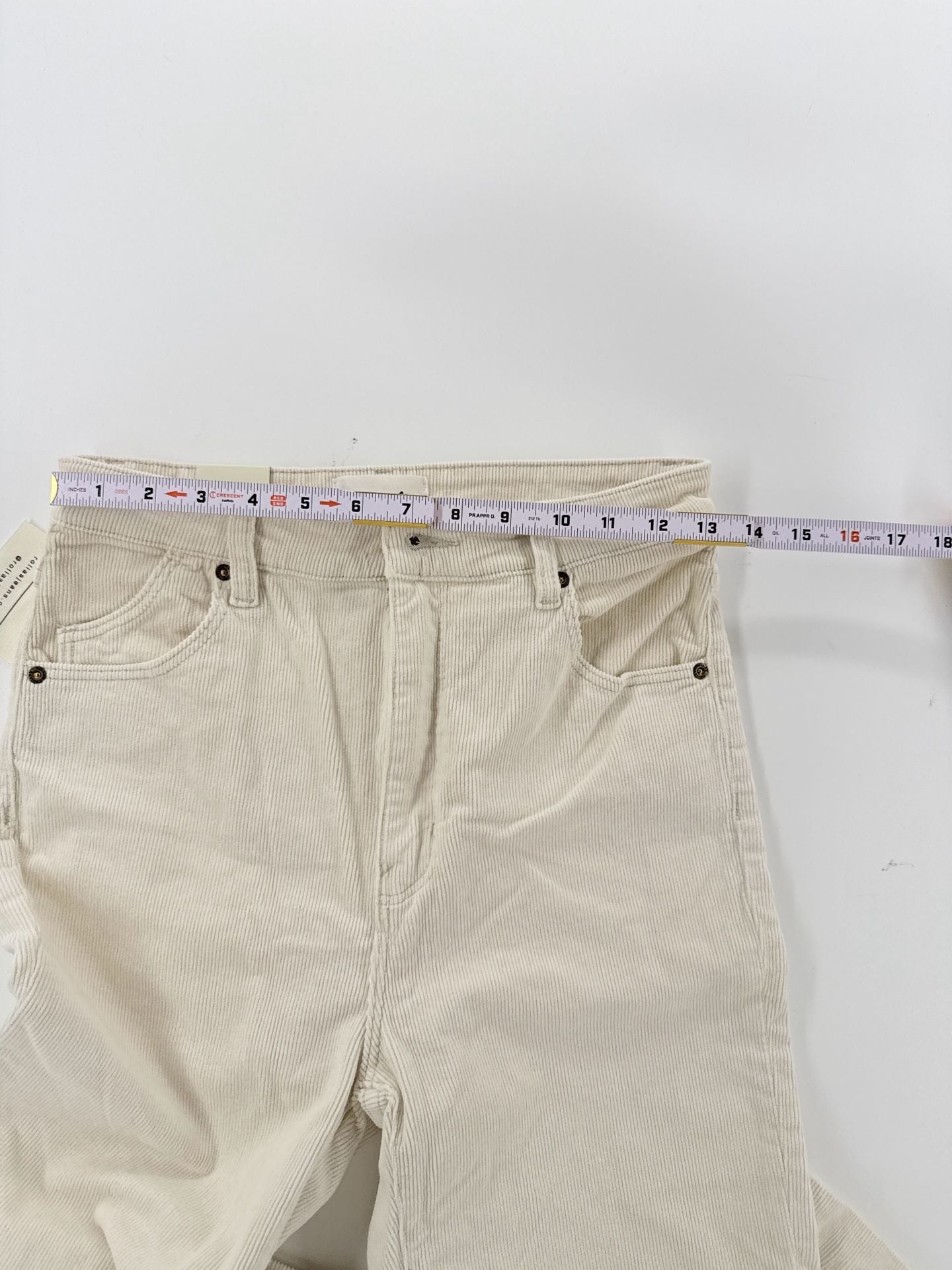 Rollas Eastcoast Flare Corduroy Pants Size 28 Off White 5