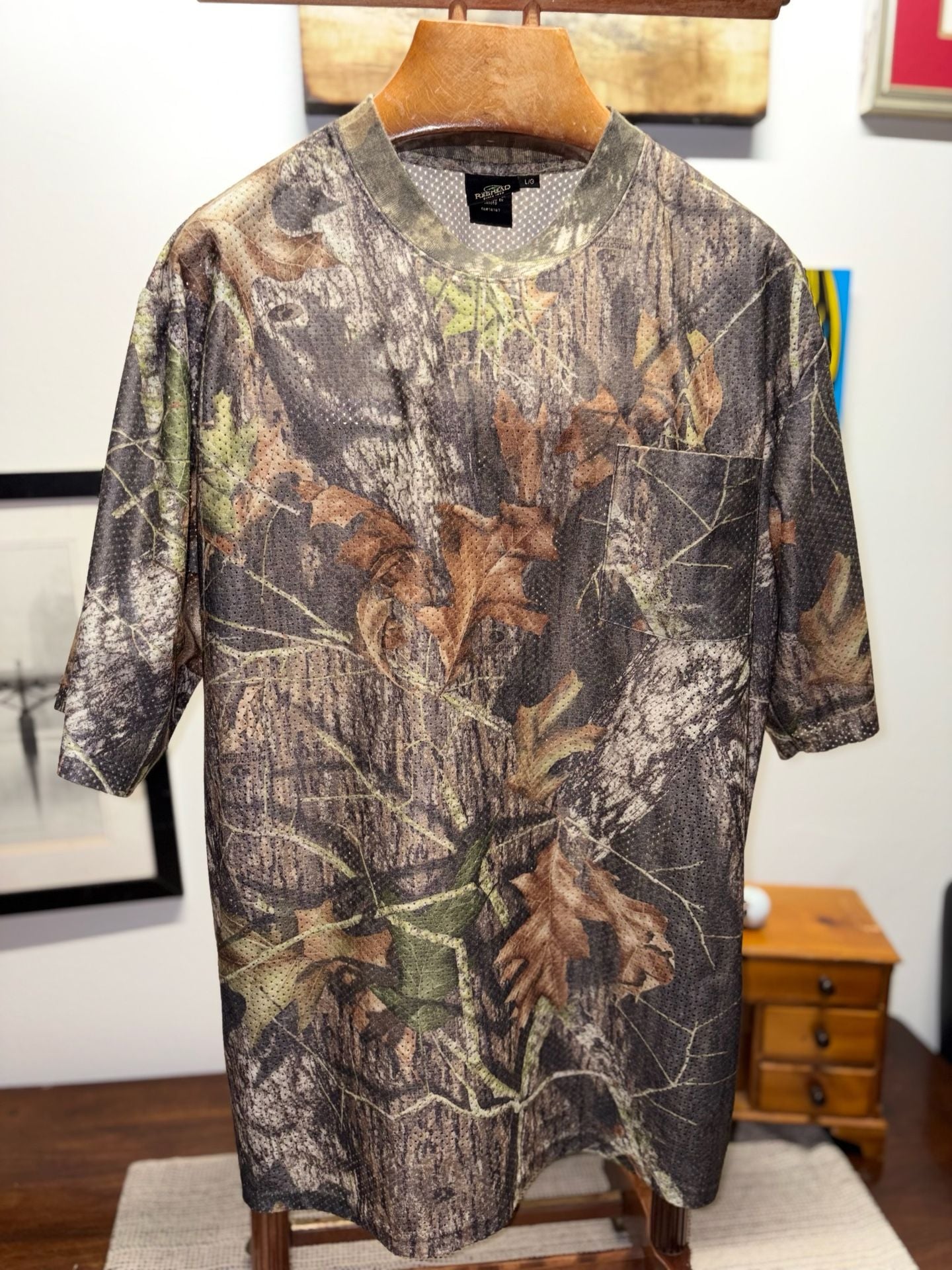 RedHead Camo Pocket T-Shirt Size L Mossy Oak Mesh Short Sleeve 8