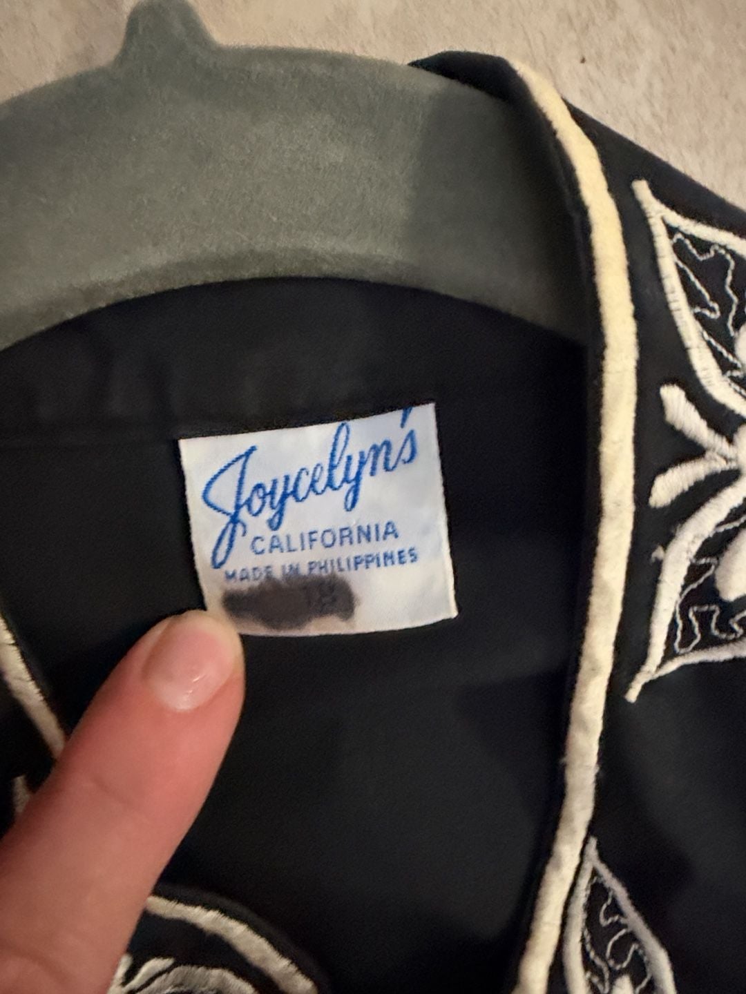 Joycelyn's Vintage Butterfly Embroidered Mandarin Jacket Size 18 3