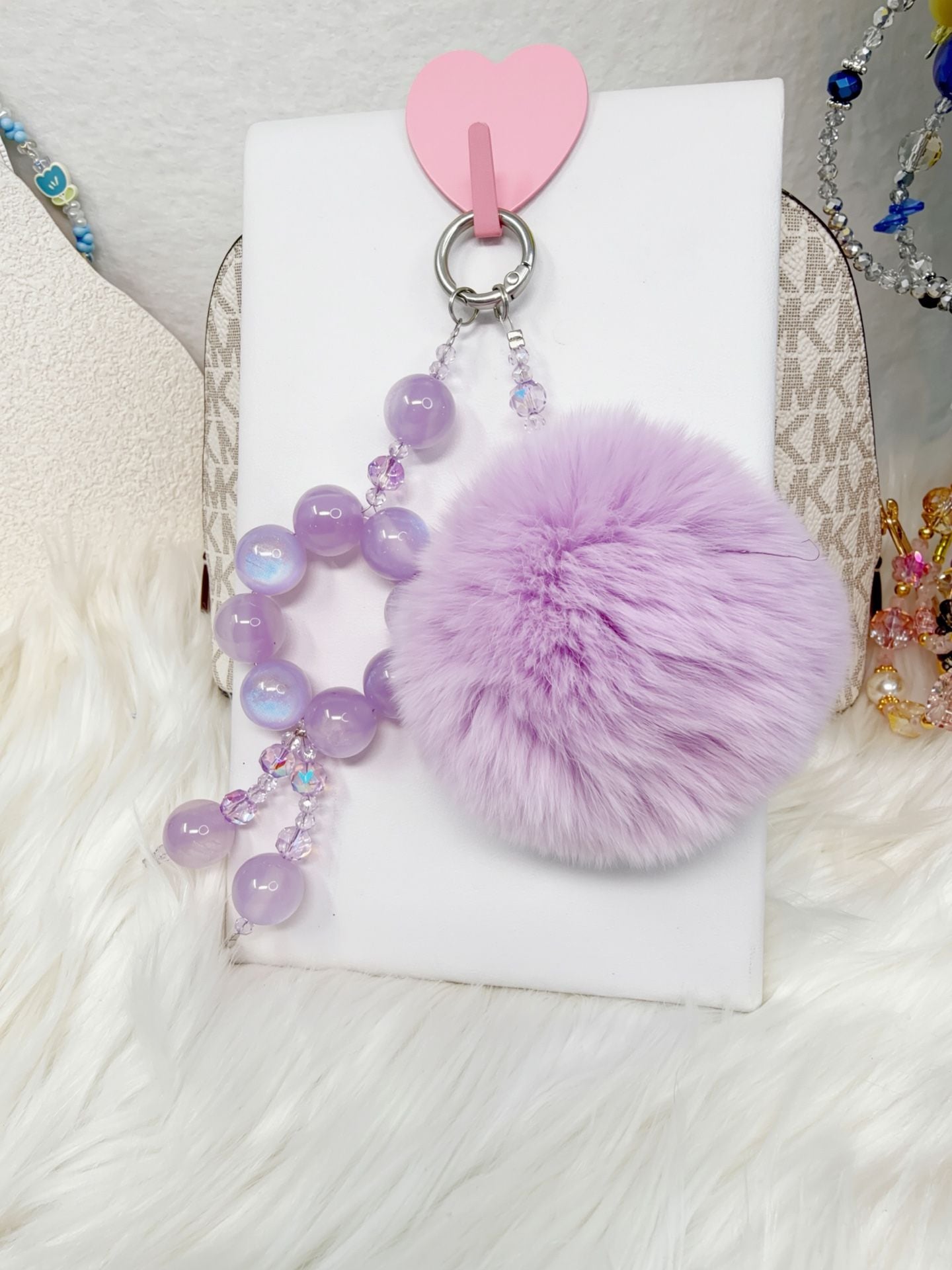 6 pieces handmade round shape with dream Cather charm or pompom 2