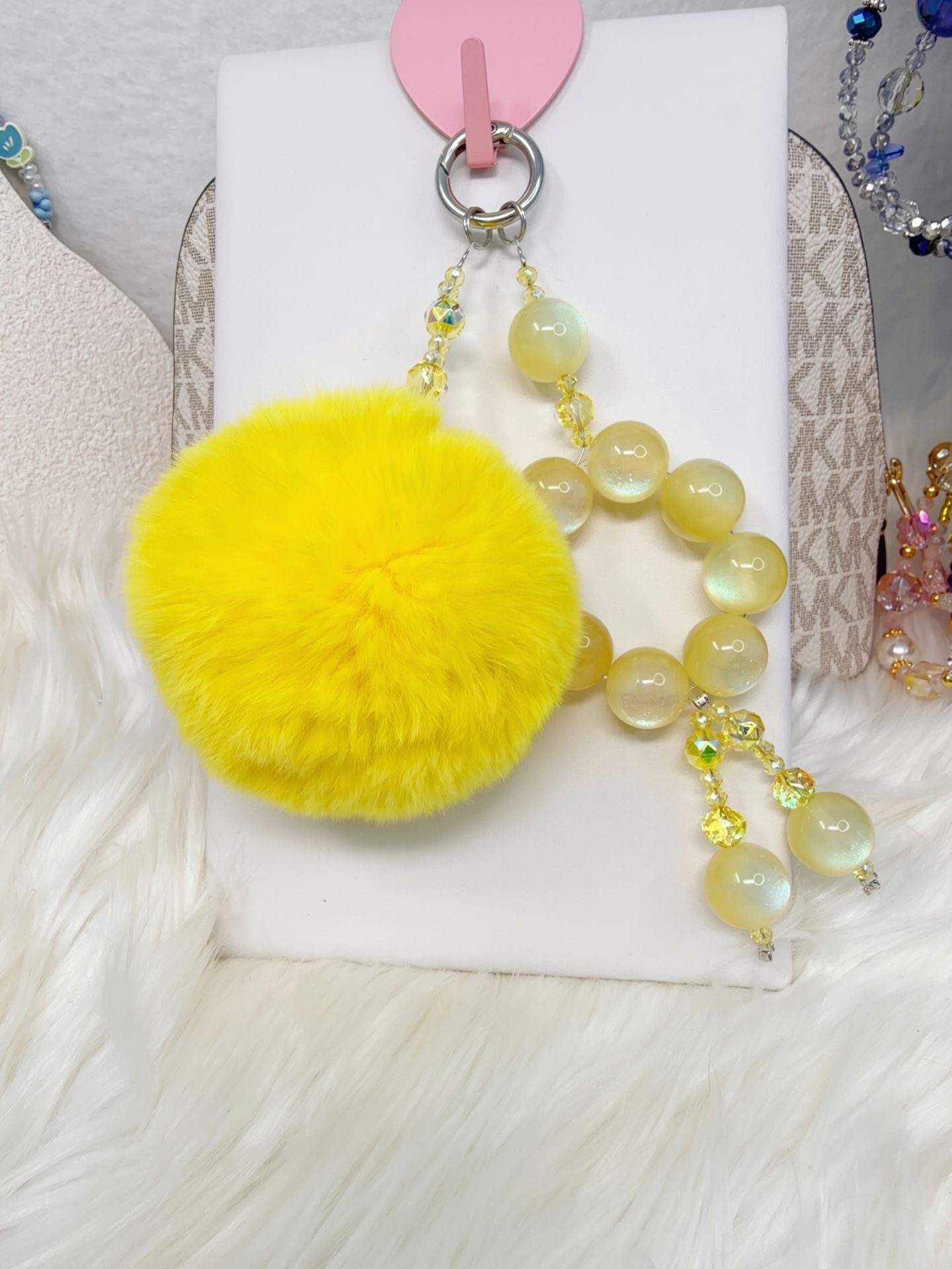 6 pieces handmade round shape with dream Cather charm or pompom 3