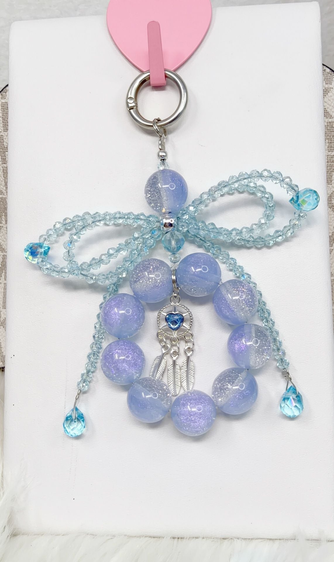 6 pieces handmade round shape with dream Cather charm or pompom 5