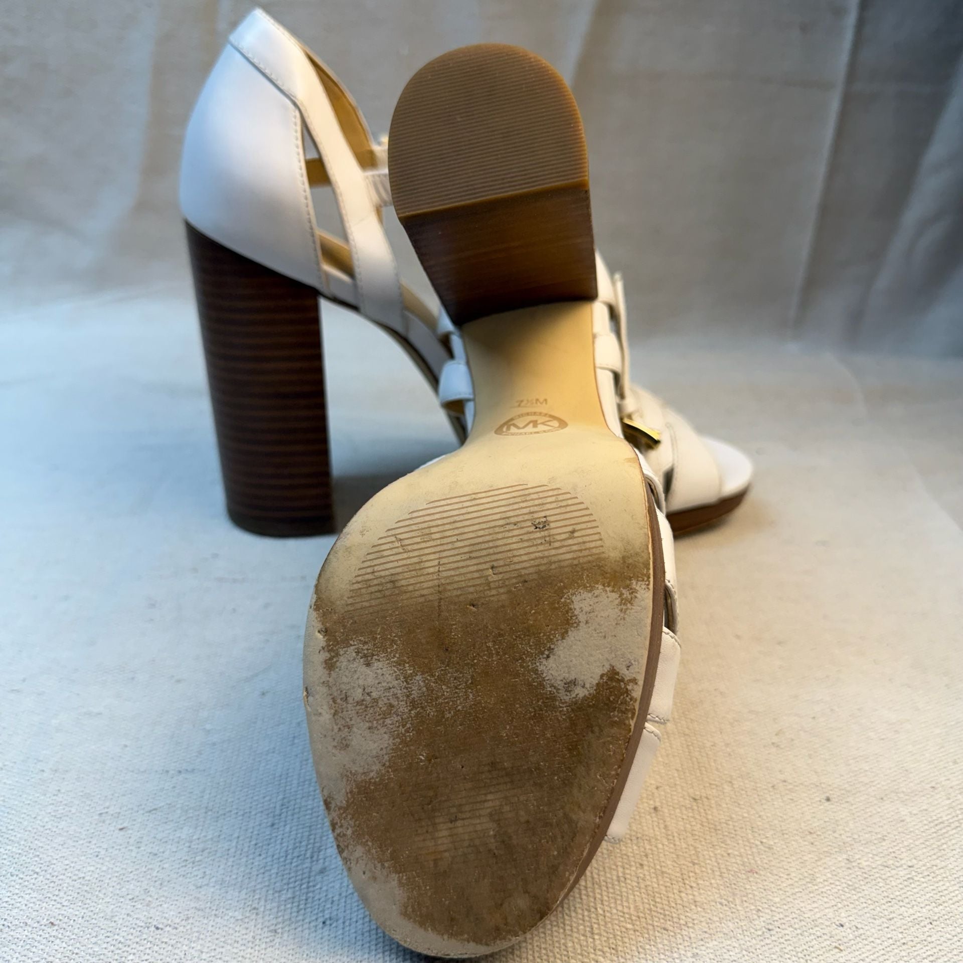 Michael Michael Kors Heels Size 7.5M White Leather Platform 12