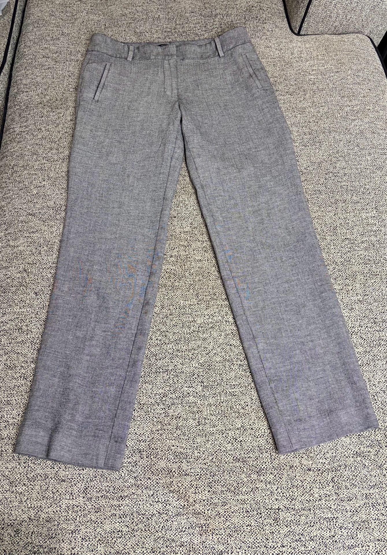125-Talbots Newport Pants Size 6 Gray Dress Slacks 2