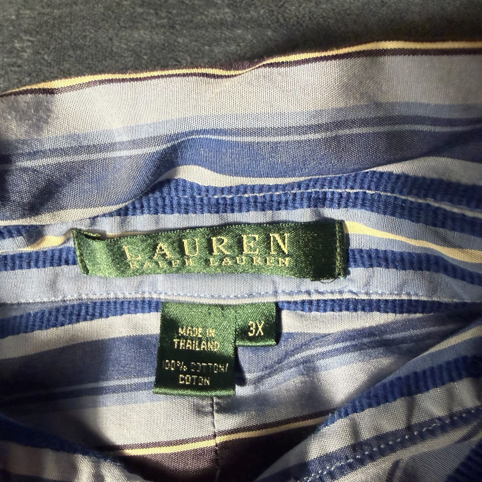 Lauren Ralph Lauren Striped Long Sleeve Button Down Shirt Size 3X 4