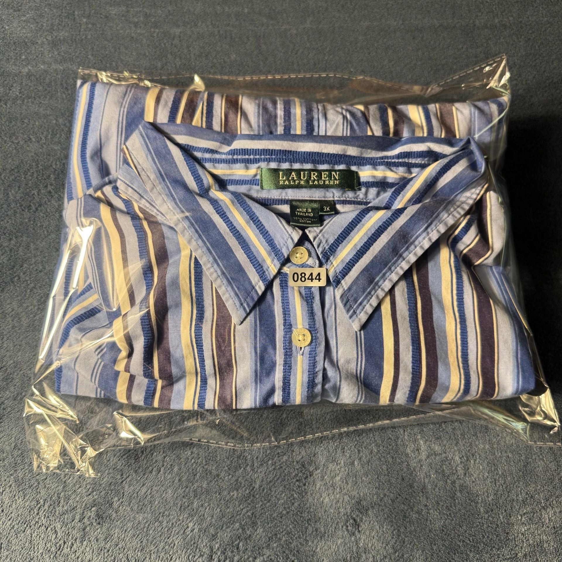 Lauren Ralph Lauren Striped Long Sleeve Button Down Shirt Size 3X 8