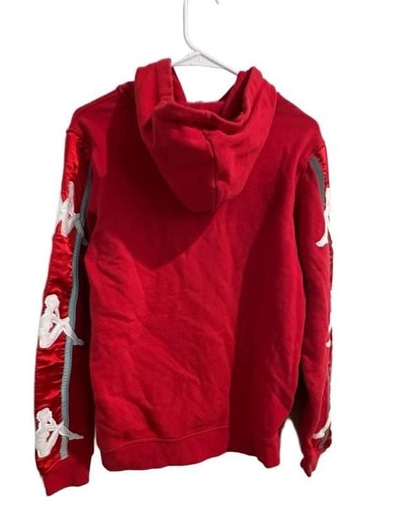 Vintage Kappa Logo Hoodie Red White Pullover Sweatshirt size medium  7