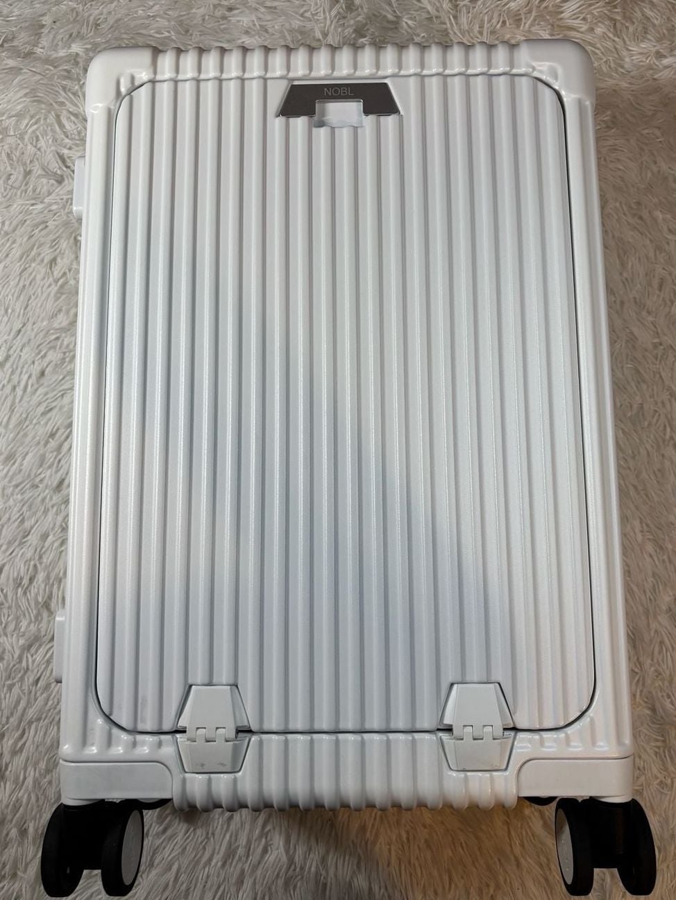 NOBL Carry-On Hard Shell Suitcase White 1