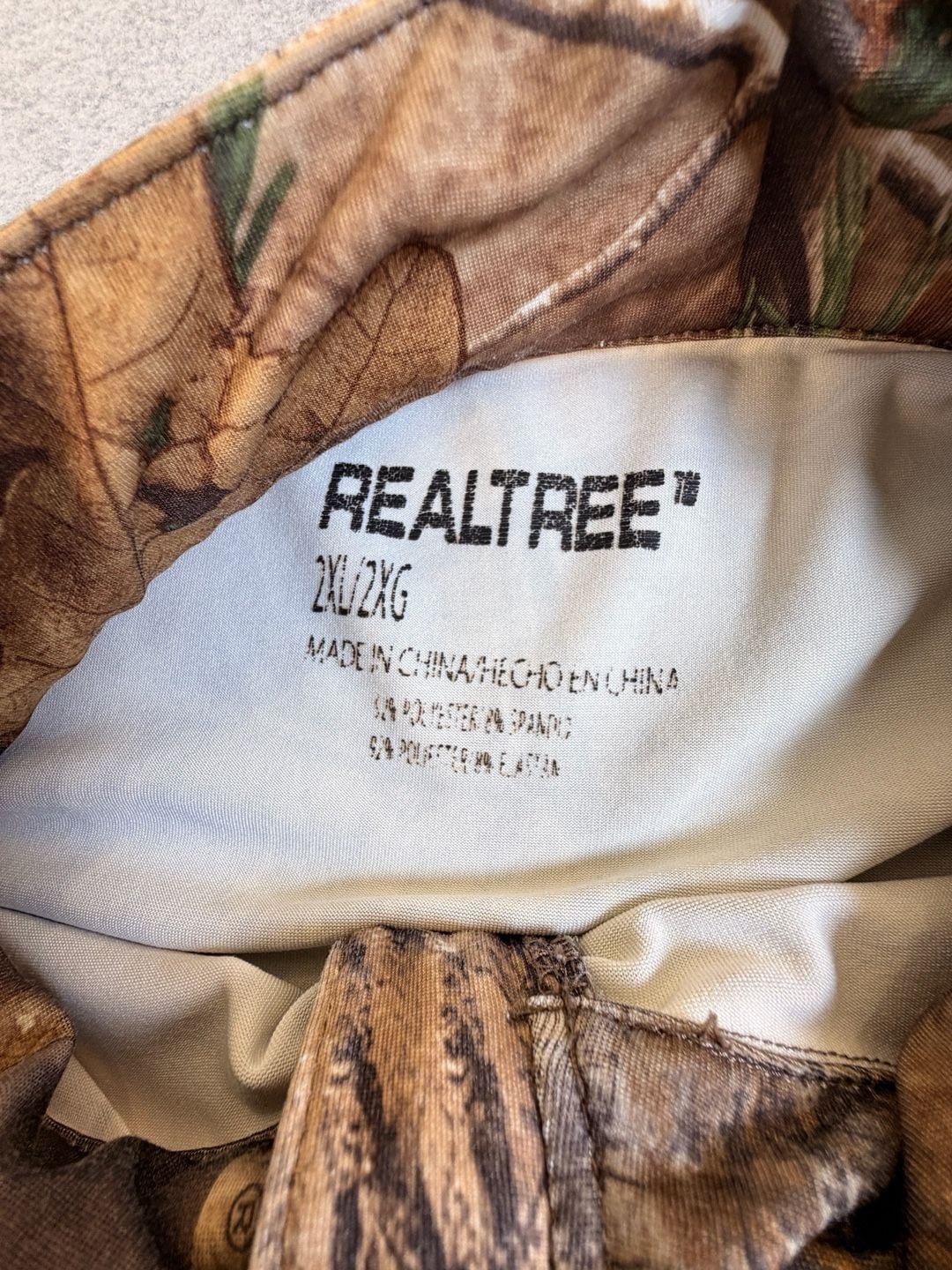 Realtree AP 1/4 Zip Pullover Shirt Size 2XL Camouflage Hunting Top 5