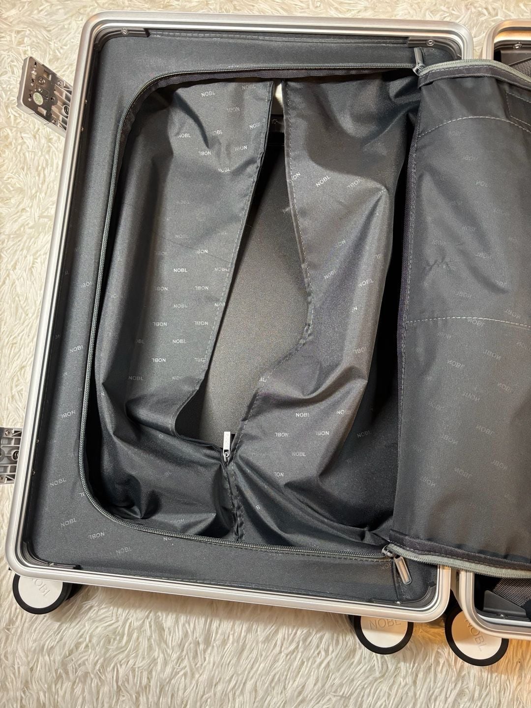 NOBL Carry-On Hard Shell Suitcase White 3