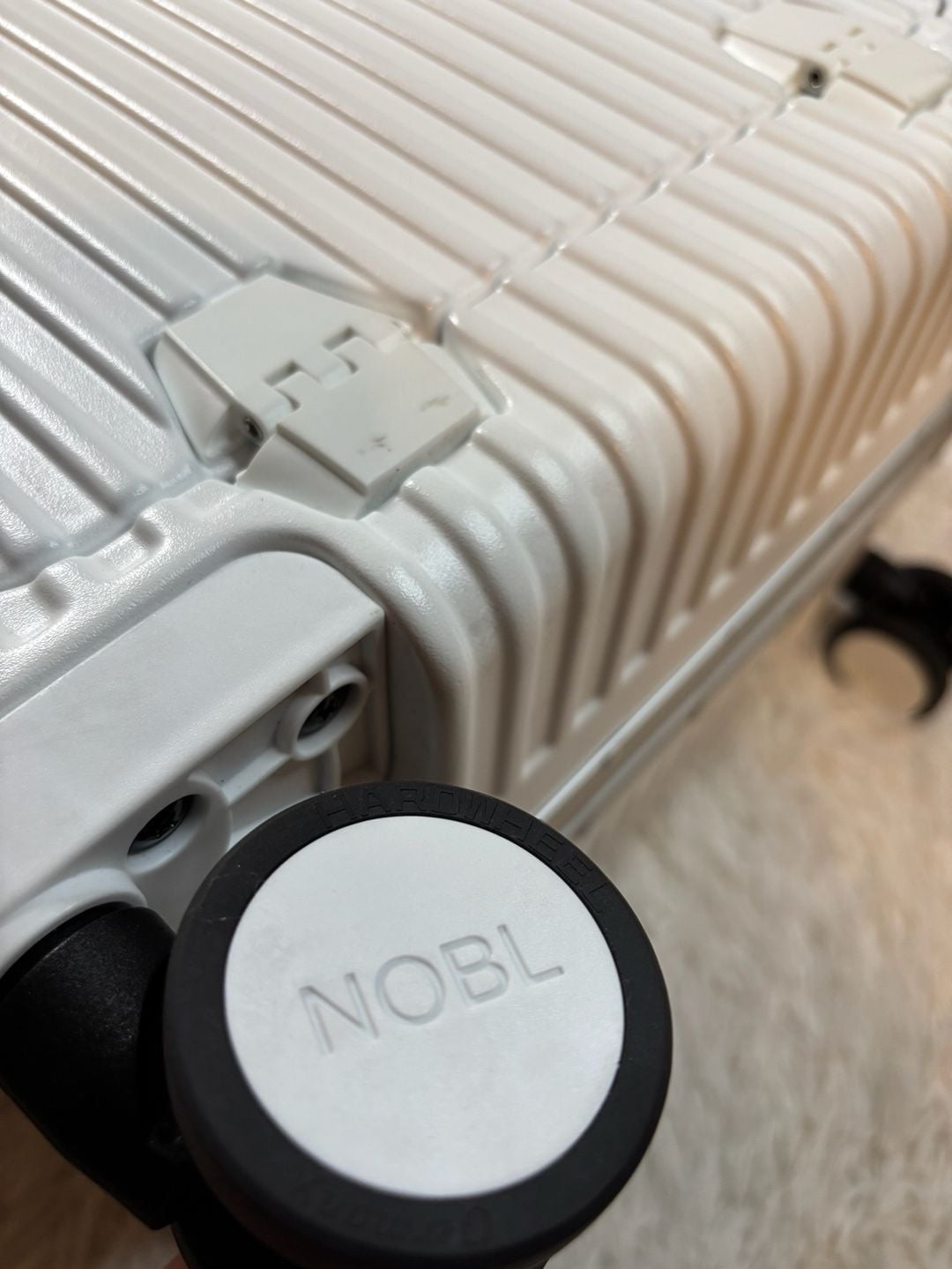 NOBL Carry-On Hard Shell Suitcase White 8