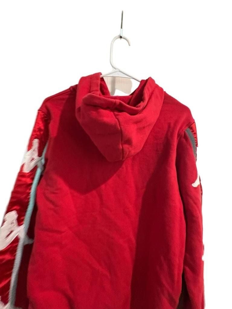 Vintage Kappa Logo Hoodie Red White Pullover Sweatshirt size medium  8