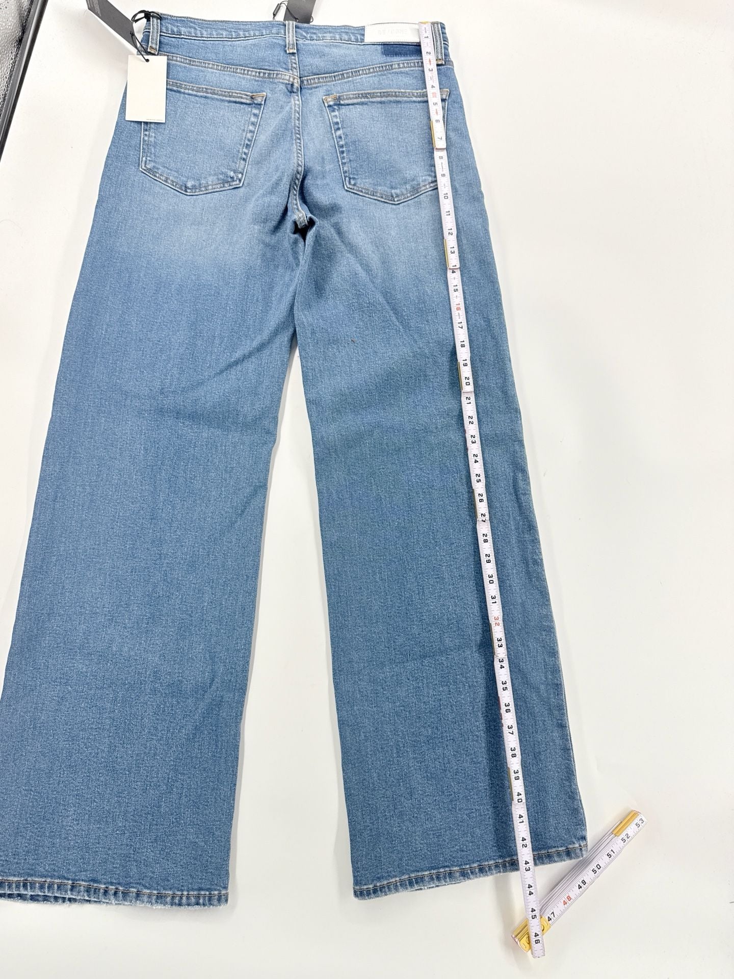 Jenni Kayne x Re/Done Mid Rise Wide Leg Jeans Size 30 West Coast Fade 5