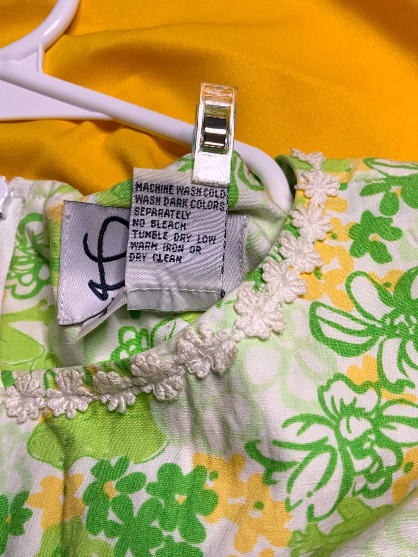 Lilly Pulitzer Floral Frog Tank Top Women’s Size 4 Green Yellow 5