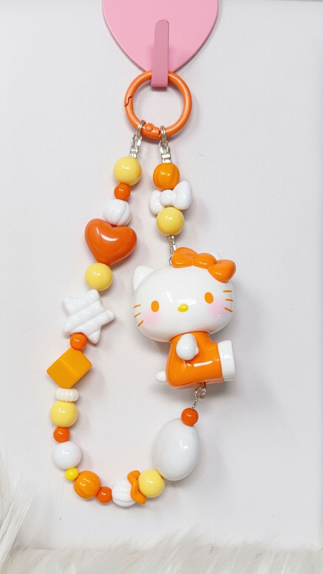 Sanrio Hello Kitty Beaded Phone Strap Keychain bag charm 4