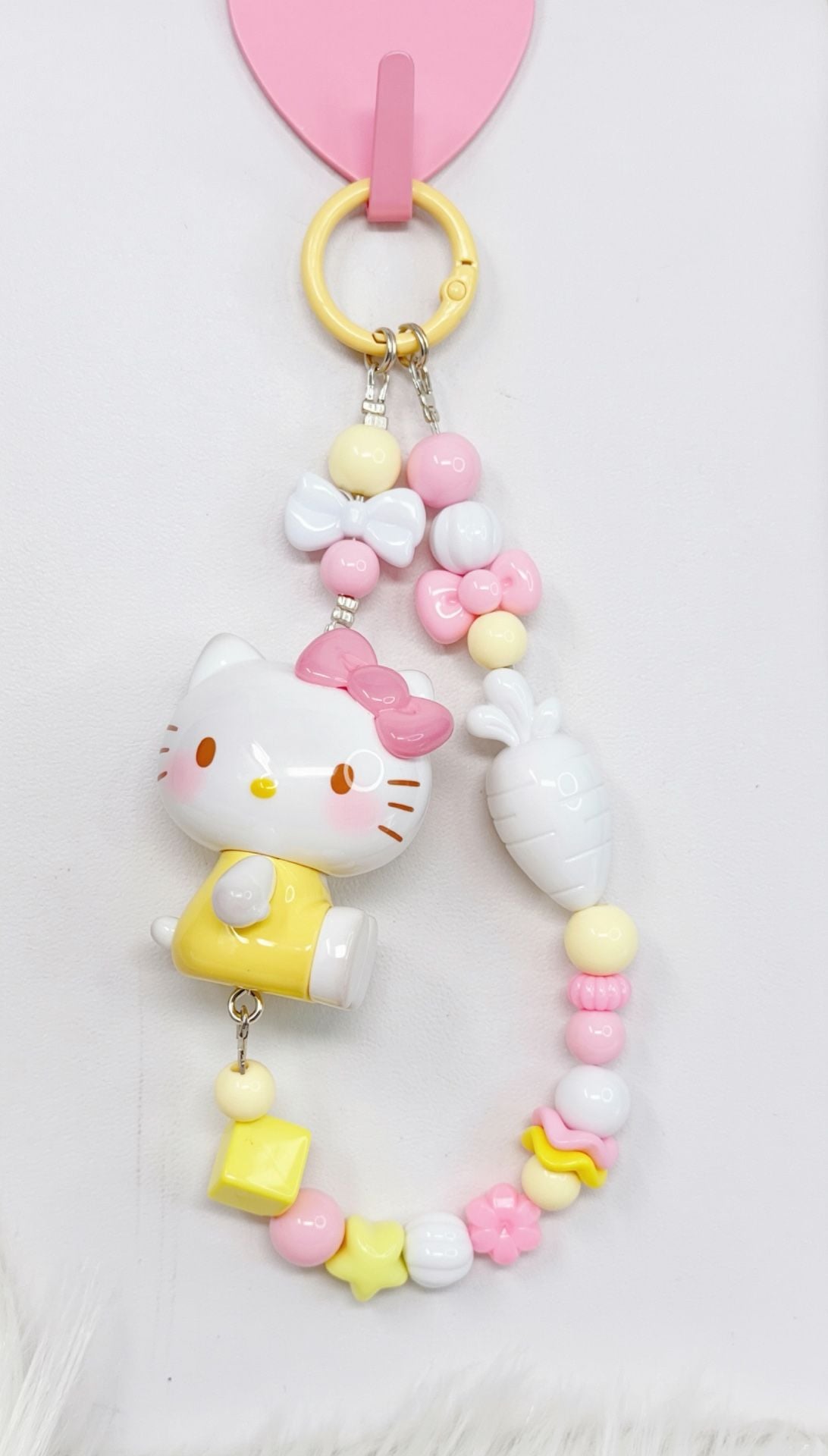 Sanrio Hello Kitty Beaded Phone Strap Keychain bag charm 5
