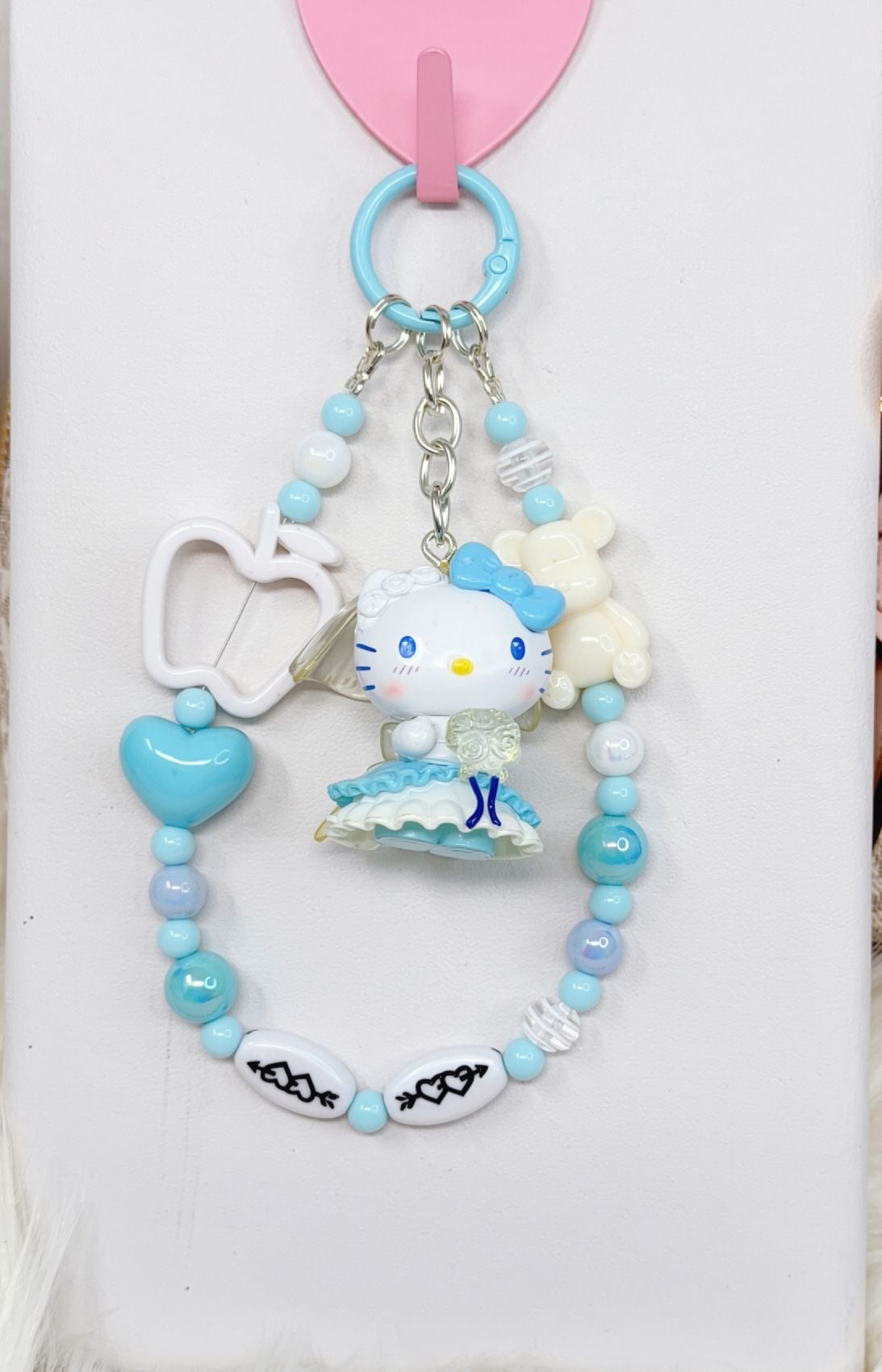 Sanrio Hello Kitty Beaded Phone Strap Keychain bag charm 7