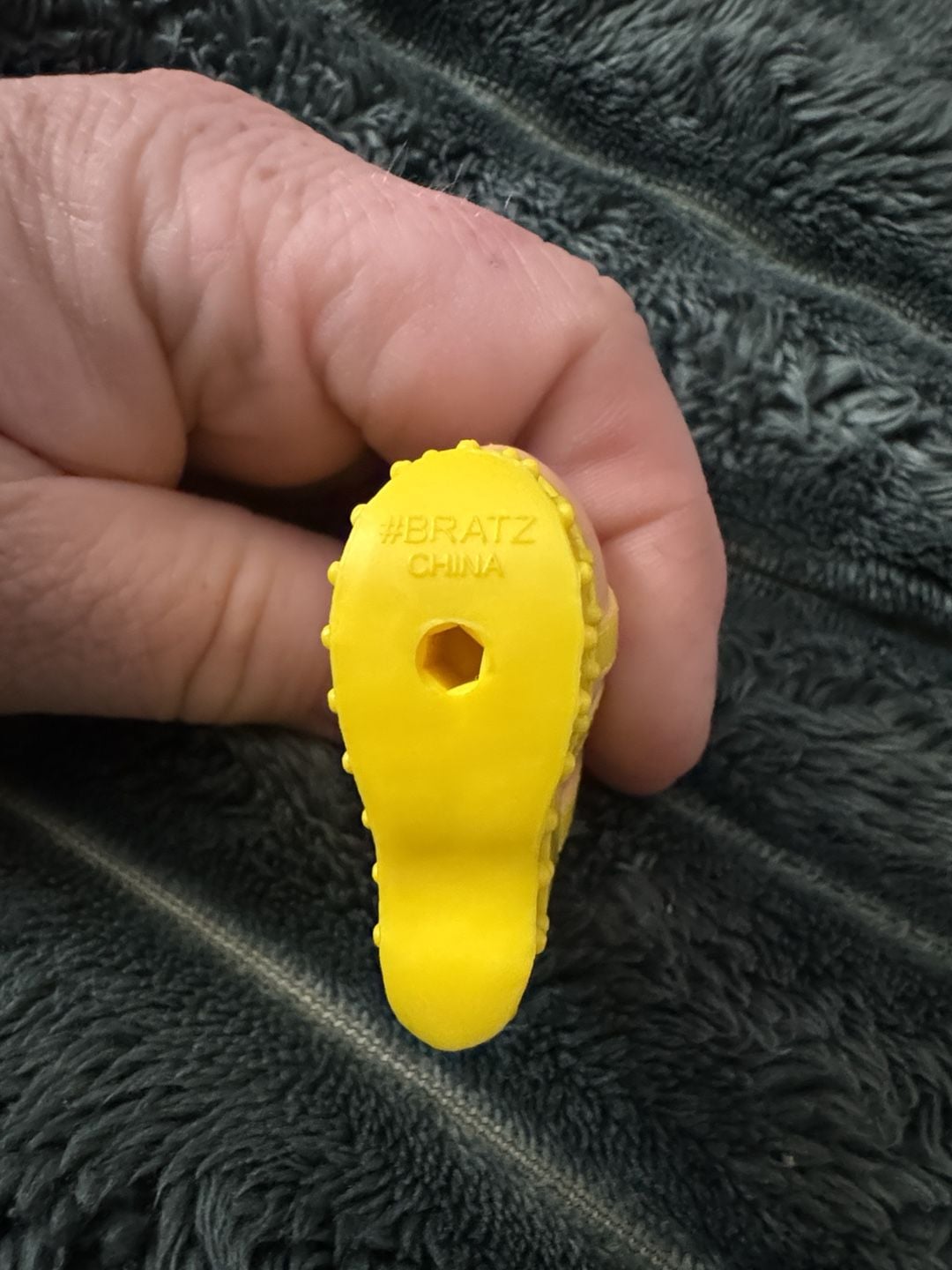 MGA Bratz #BRATZ Yellow Studded Wedge Doll Shoe 2