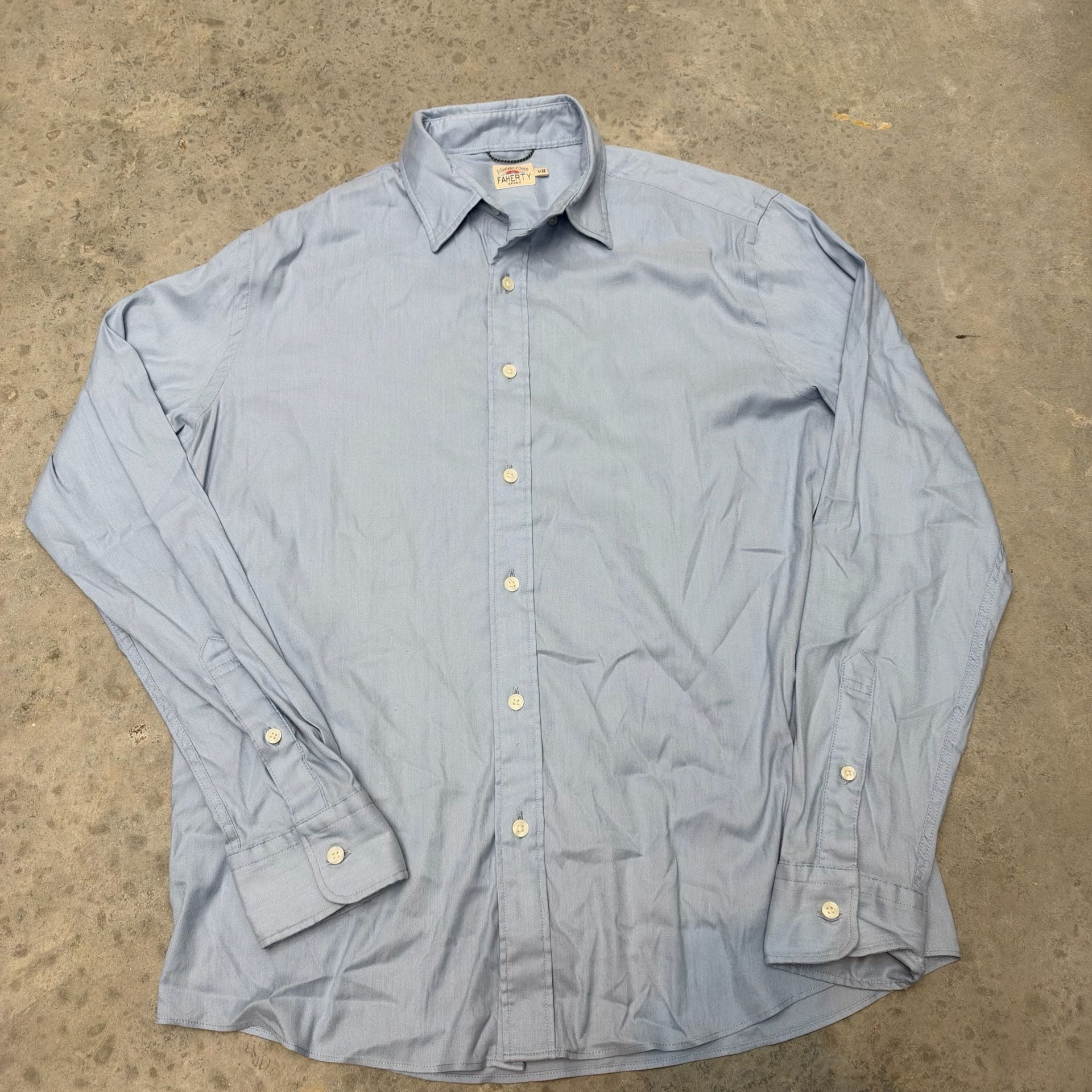 Men’s Faherty Long Sleeve Button Up Shirt - Medium 3