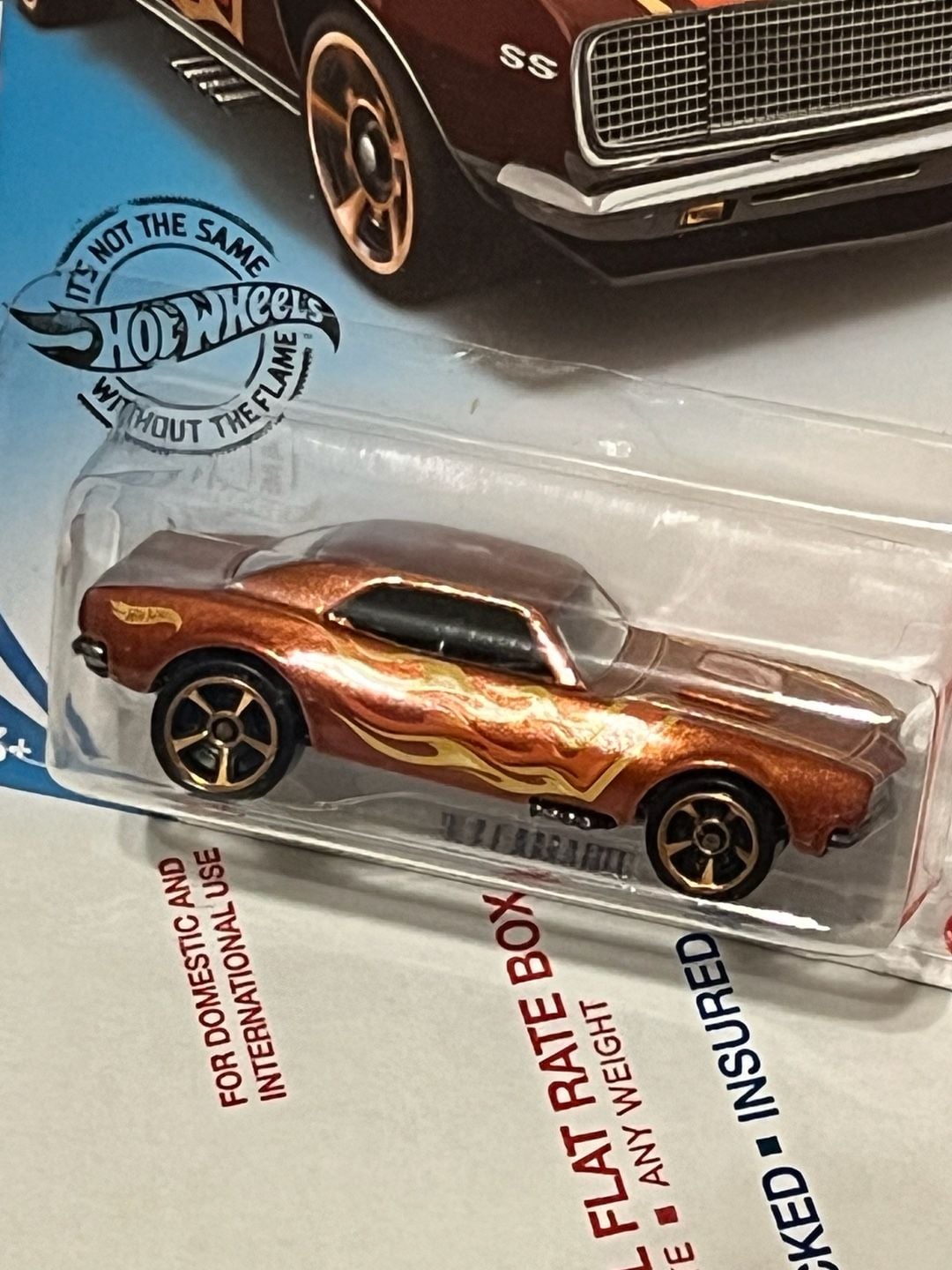 Hot Wheels '67 Camaro HW Flames Brown Diecast Car New 2