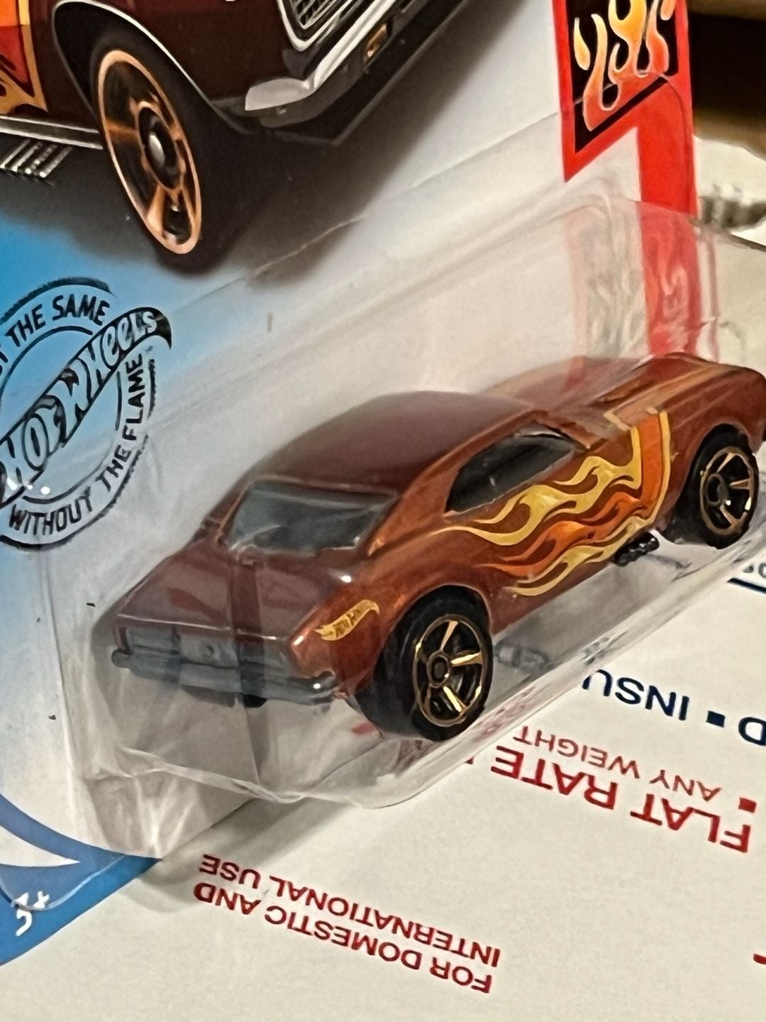 Hot Wheels '67 Camaro HW Flames Brown Diecast Car New 5