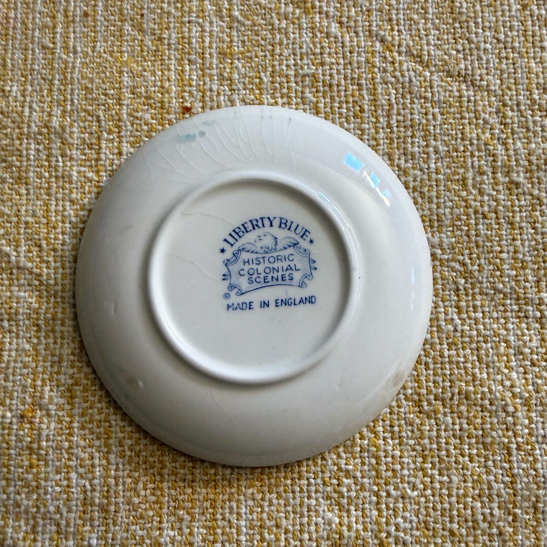 Liberty Blue Historic Colonial Scenes Independence Hall Saucer 2