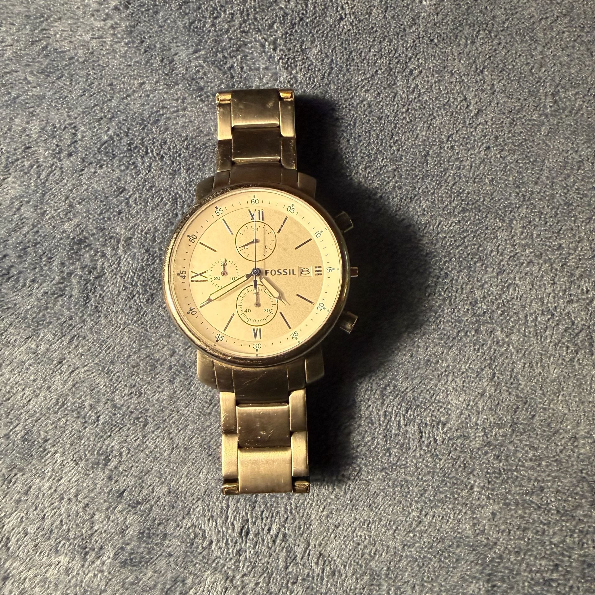 Fossil Chronograph Watch Silver Stainless Steel 2