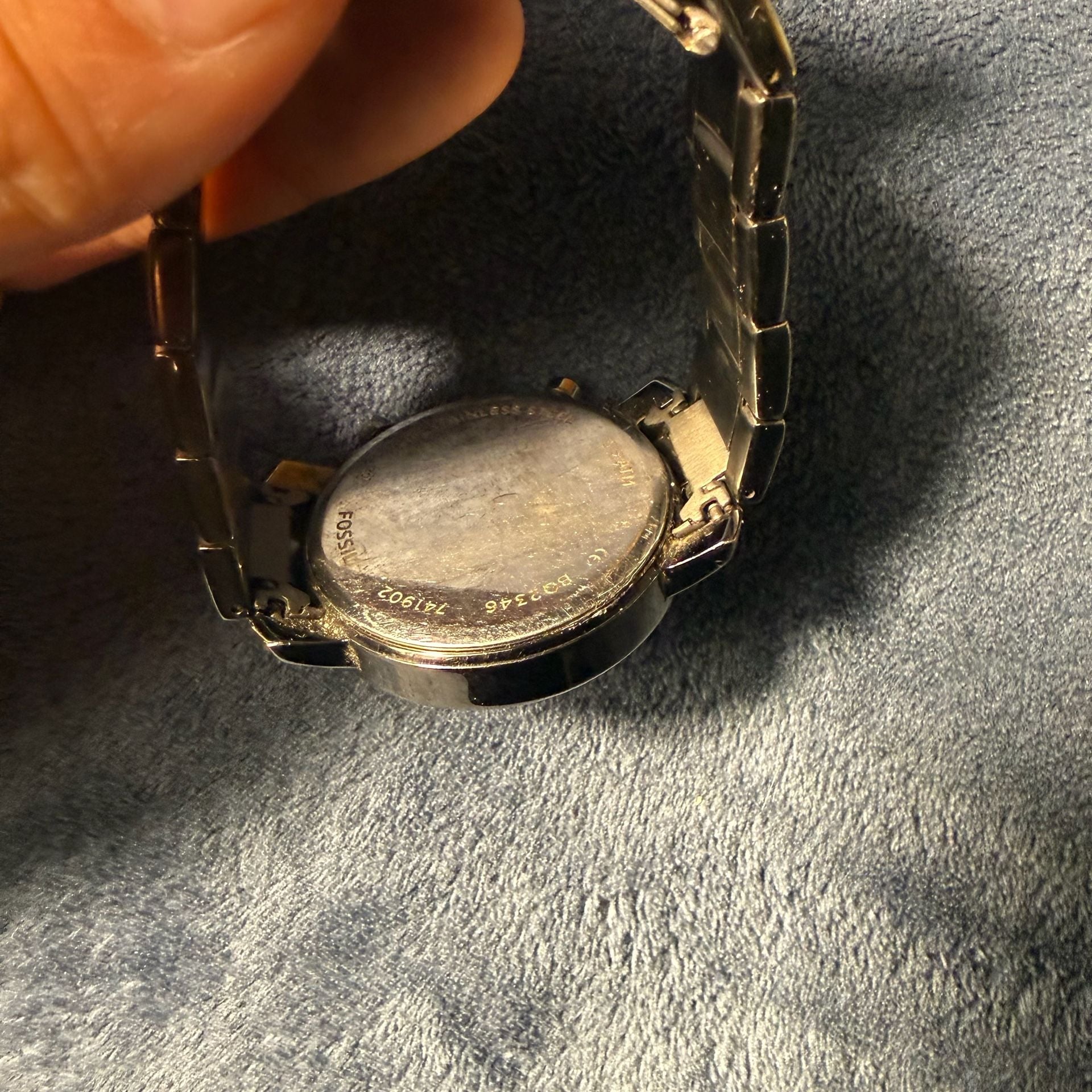 Fossil Chronograph Watch Silver Stainless Steel 5